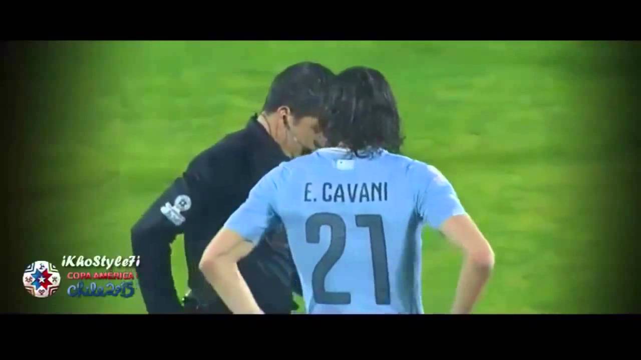 Chile&rsquo;s Gonzalo Jara Sticks His Finger Up Edinson Cavani&rsquo;s Butt   Uruguay vs Chile   2015