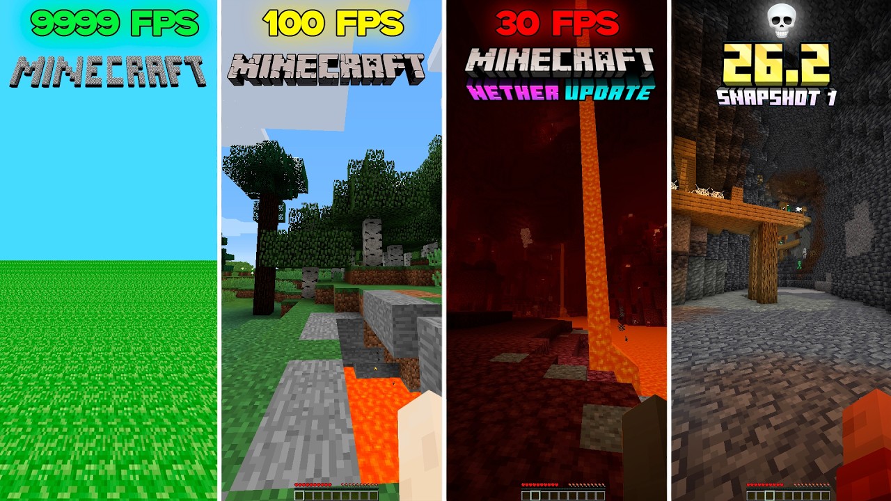 ЗАПУСТИЛ ВСЕ ВЕРСИИ Minecraft НА 512 МБ ОЗУ!