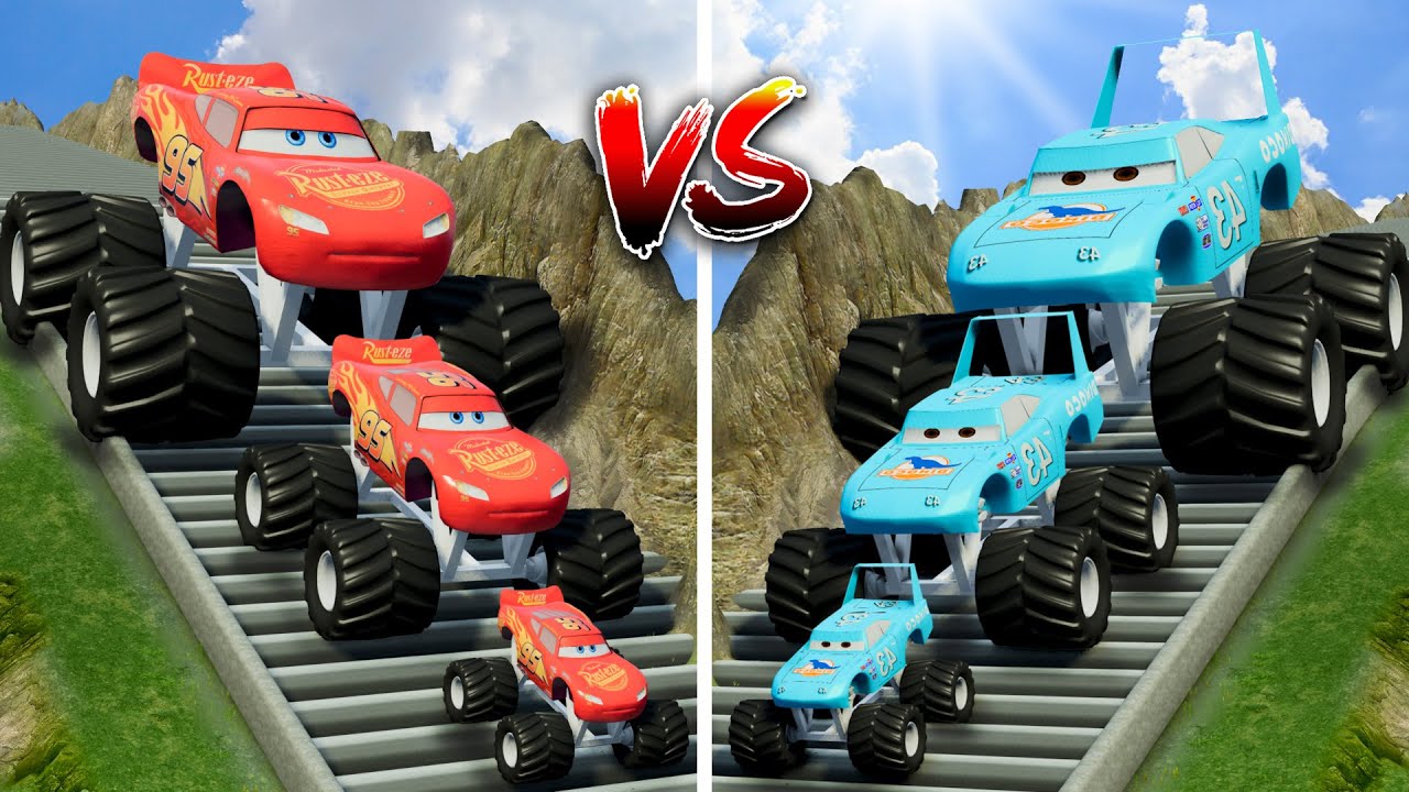 Big & Small Monster Truck King Dinoco vs Big & Small Monster Truck Mcqueen - which is best?