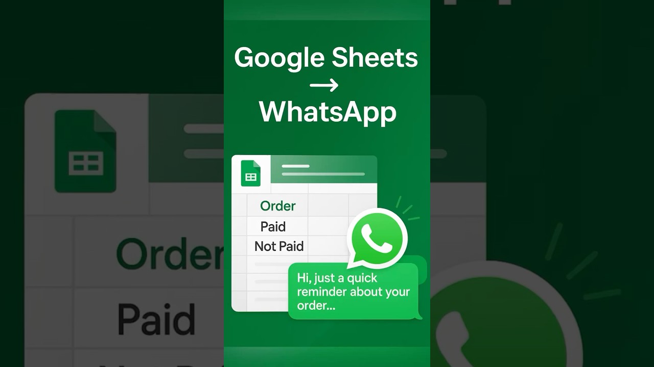 Automate WhatsApp Follow-Ups with Google Sheet #automation #ecommerce #googlesheets #tamil #whatsapp
