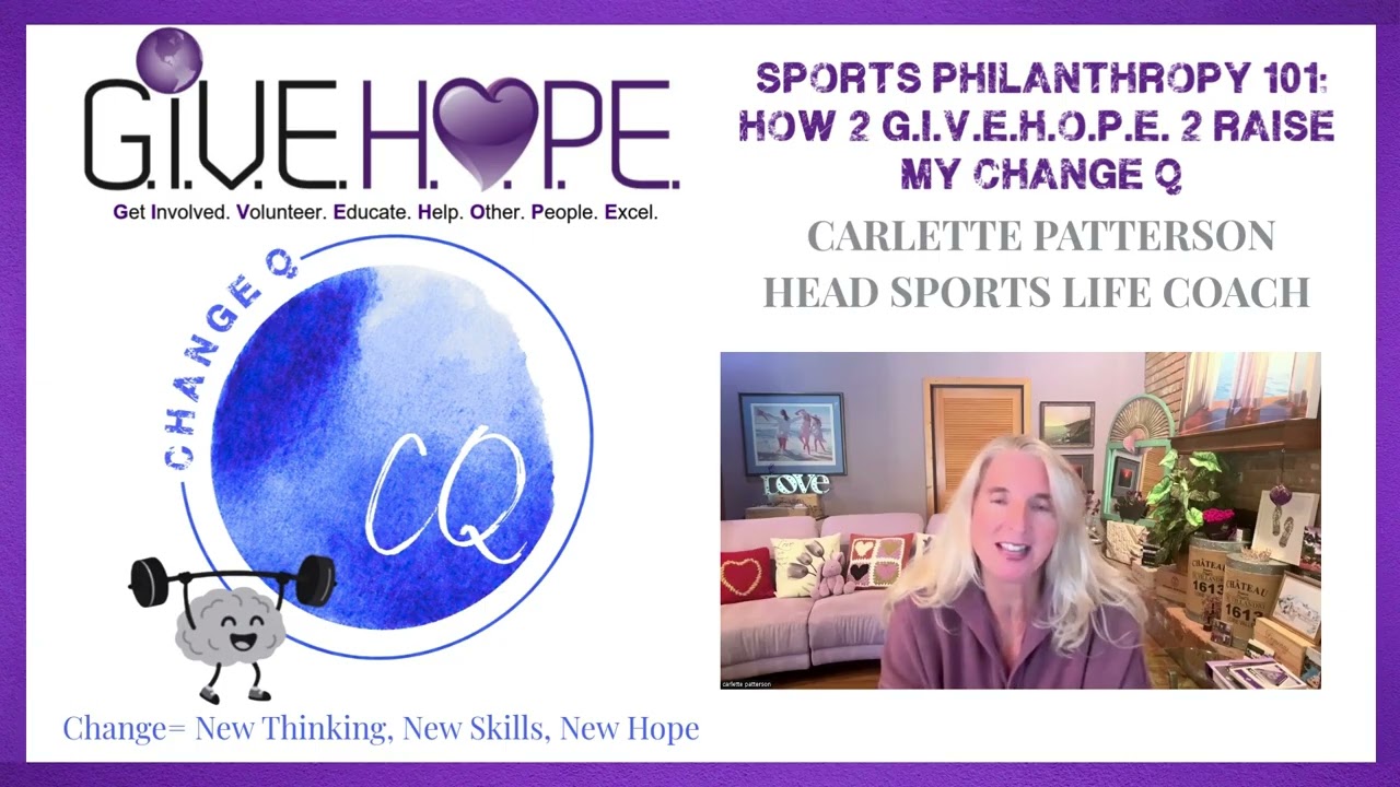 Sports Philanthropy 101: How 2 G.I.V.E.H.O.P.E. 2 Raise My Change Q