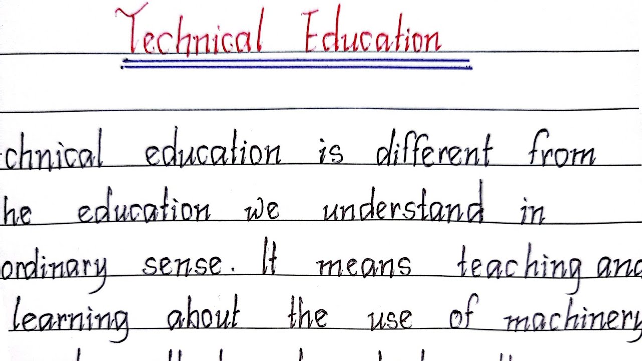 Importance of Technical Education ||  Essay Writing  in English || Writeology TV