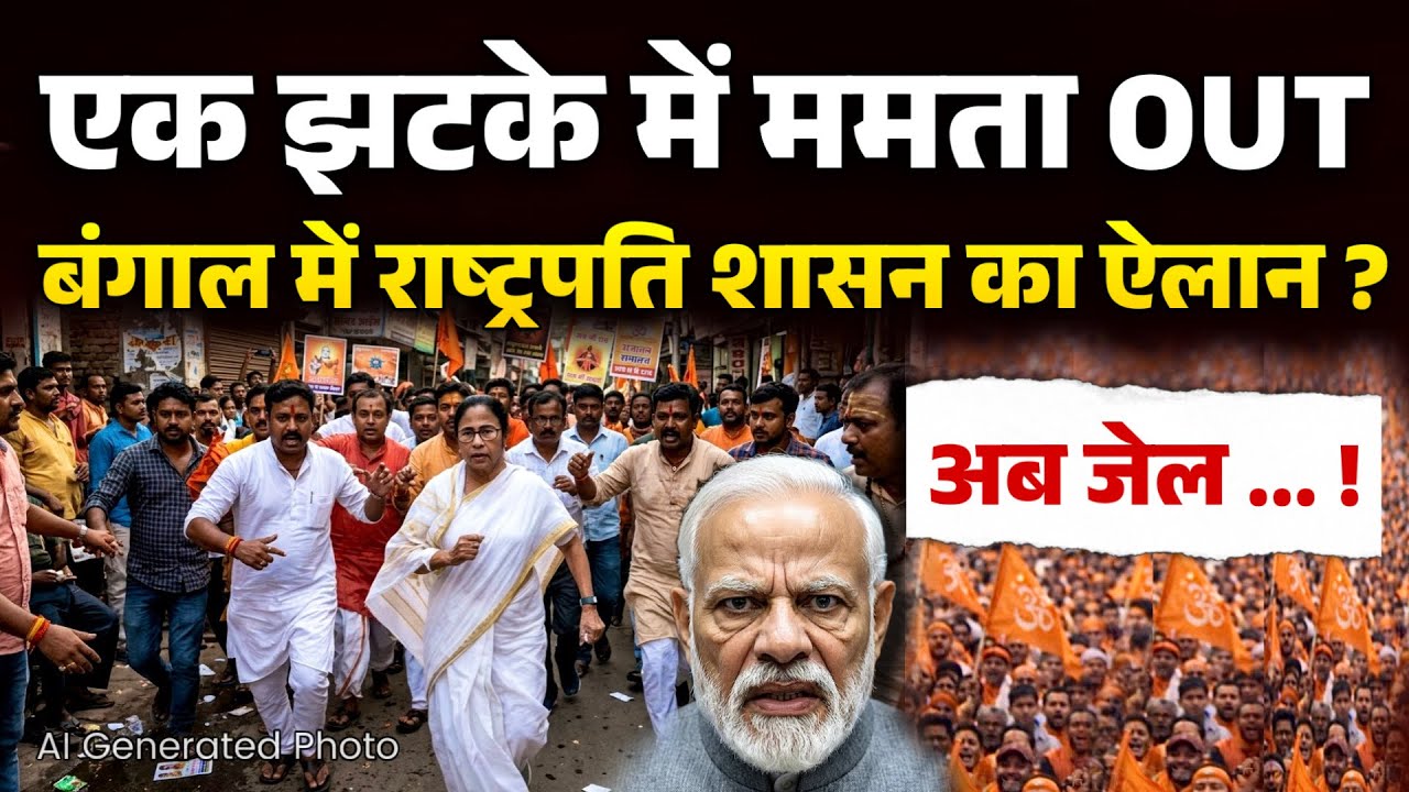 एक झटके में ममता OUT, बंगाल में राष्ट्रपति शासन का ऐलान ? अब जेल….!
