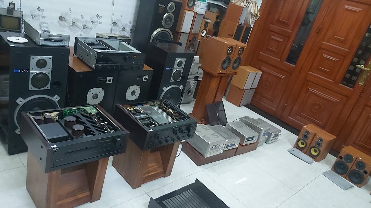 ampli khủng  của  sony 555esl 333es SANSUI 707i và  giải  mã  loa giá  rẻ đt 0985543279