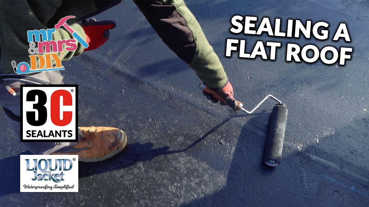Sealing A Flat Roof With Liquid Jacket Liquid Rubber Membrane