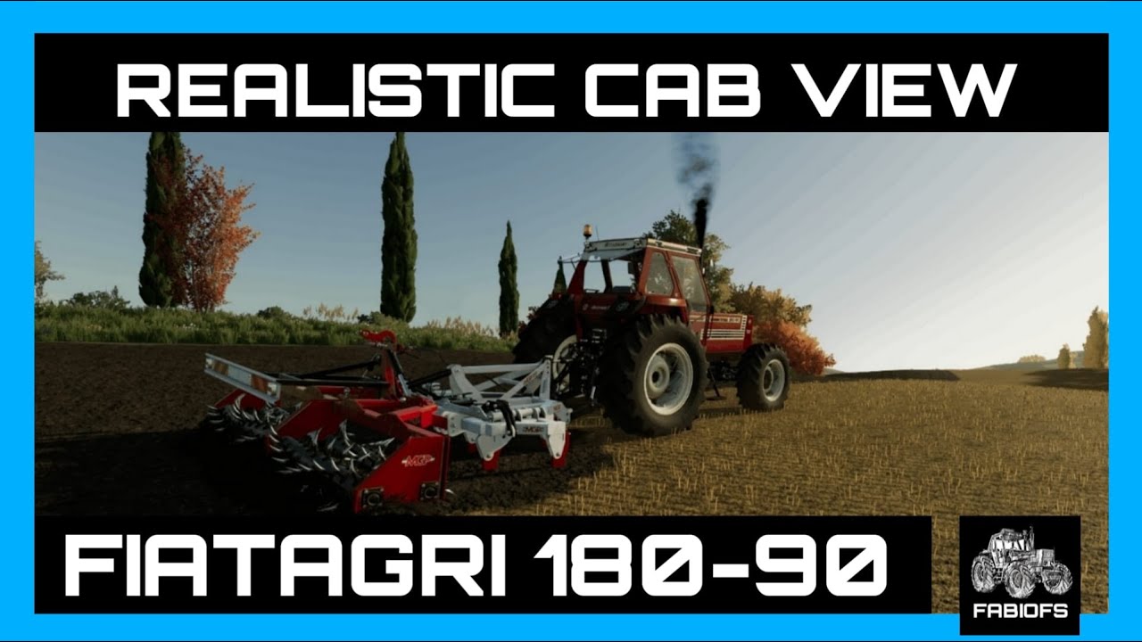 REALISTIC CAB VIEW 🚜| FIATAGRI 180-90 |⚙️| RIPUNTATORE MGP P9 |