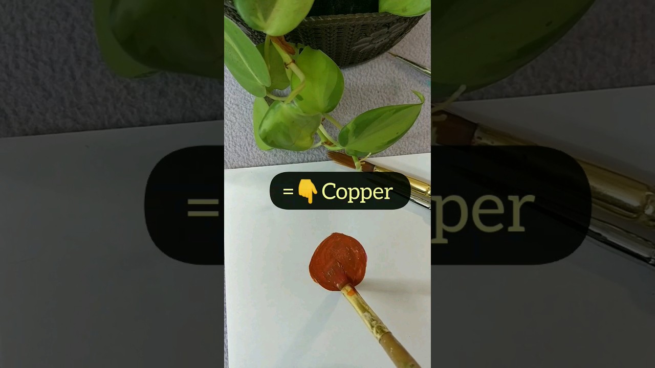 How to make Copper acrylic colour #acrylic #howto #copper #shorts #subscribe #colors