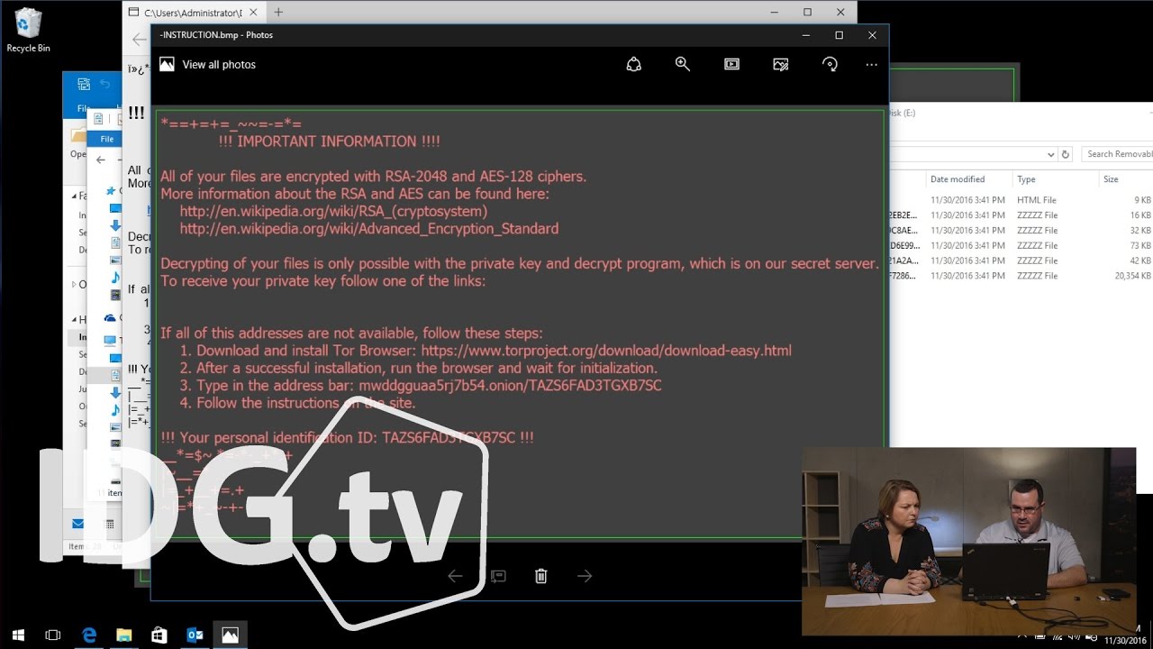 What a Locky Ransomware attack looks like