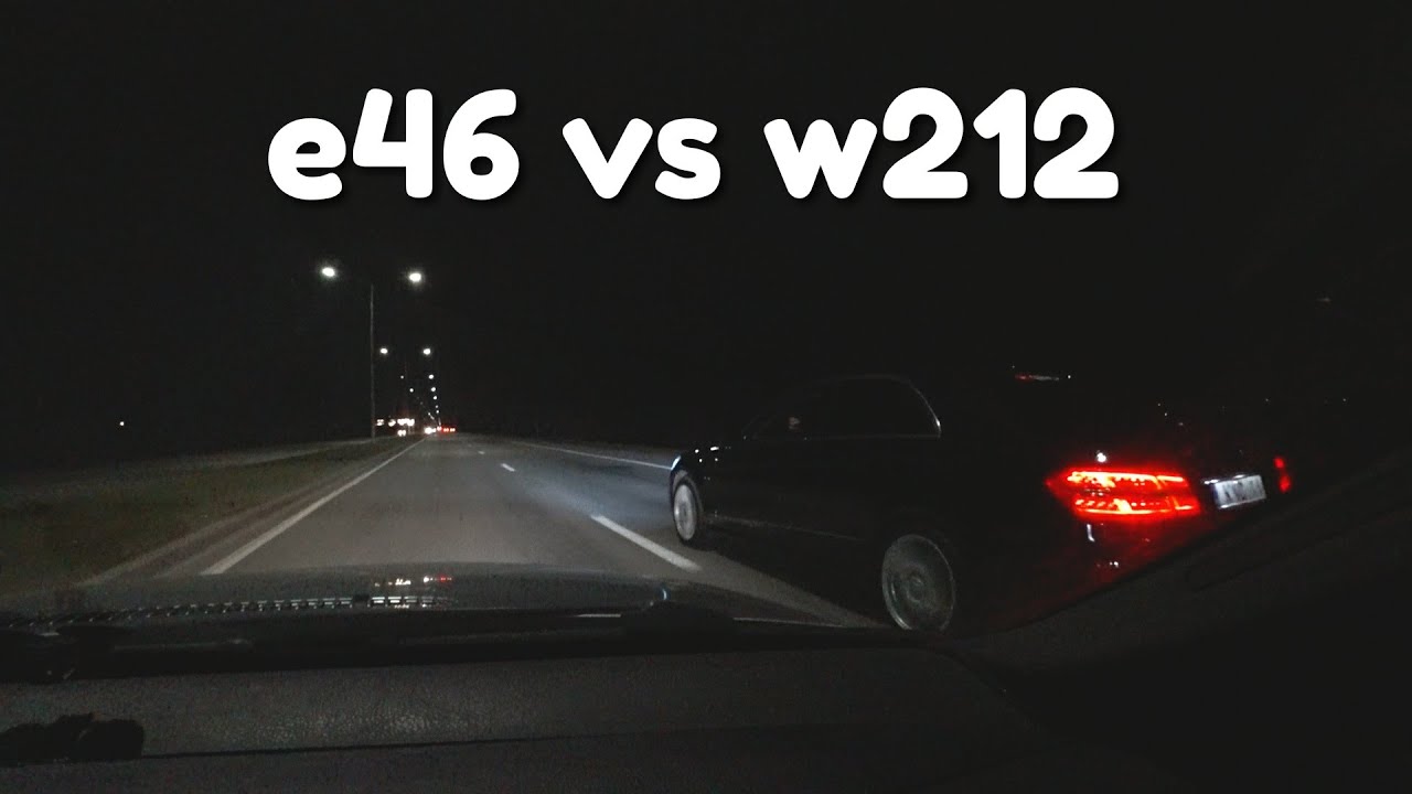 BMW e46 (150hp) vs Mercedes w212 (170hp)