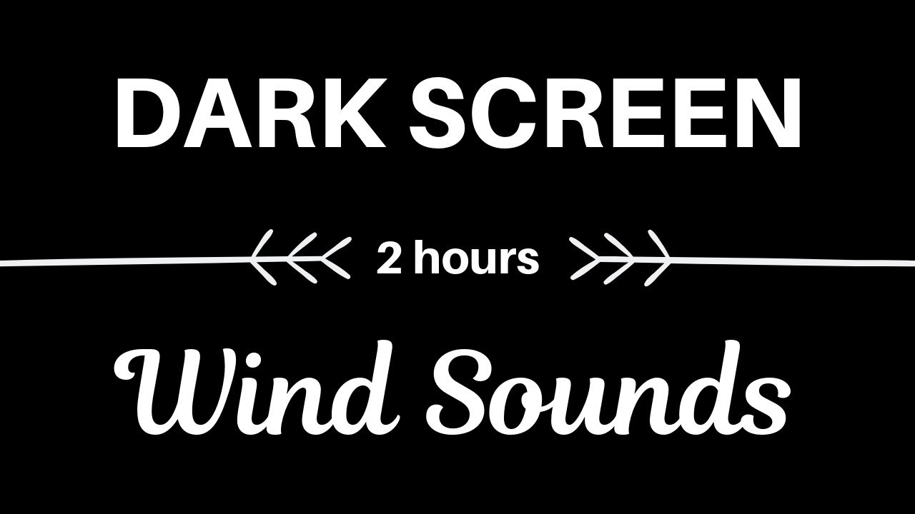 🎧 Wind Sounds: 2 Hours of Relaxing Whistling Wind (DARK SCREEN) 🎧
