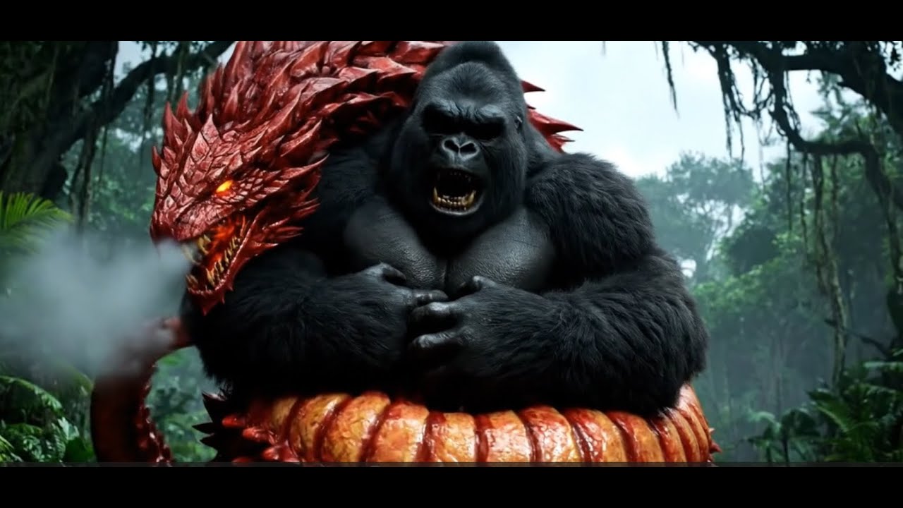 legendary king kongs battle to help his village against the fire breathing monster