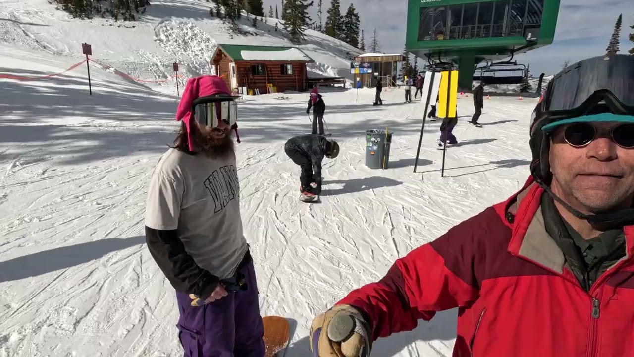 Exploring Brighton Resort with Rad & Jenn on snowboards 2/1/26