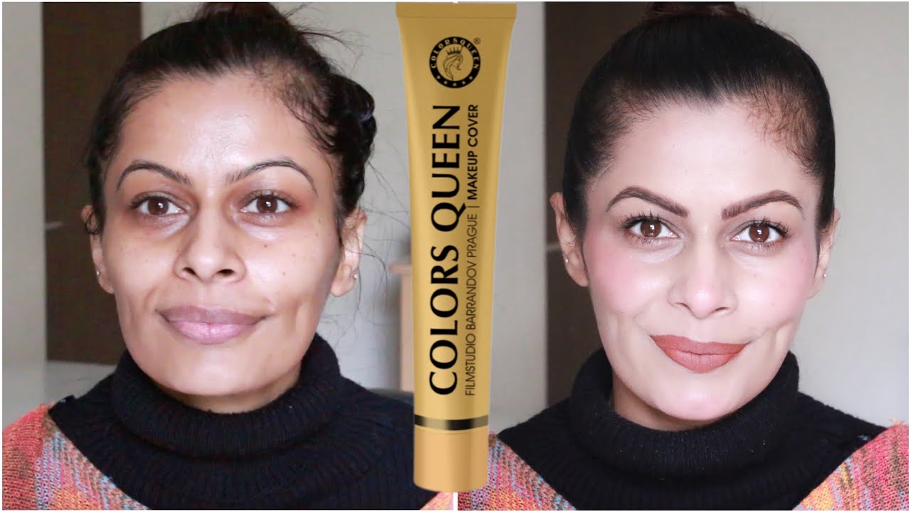 Colors Queen Derma Makeup Cover Foundation Review | Wear Test | DermaCol Foundation Dupe | Kavya K