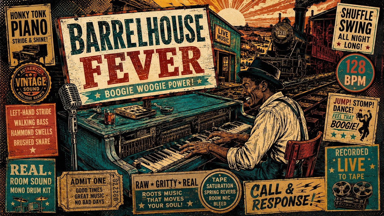 Boogie Woogie Piano Shuffle 🔥 Honky Tonk Grooves, Hammond Soul & Vintage Swing Energy