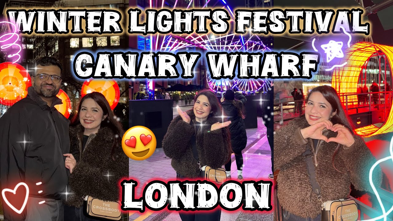 Canary Wharf Winter Lights Festival 2026 is UNREAL 🔥🌌| Winter lights in London😍