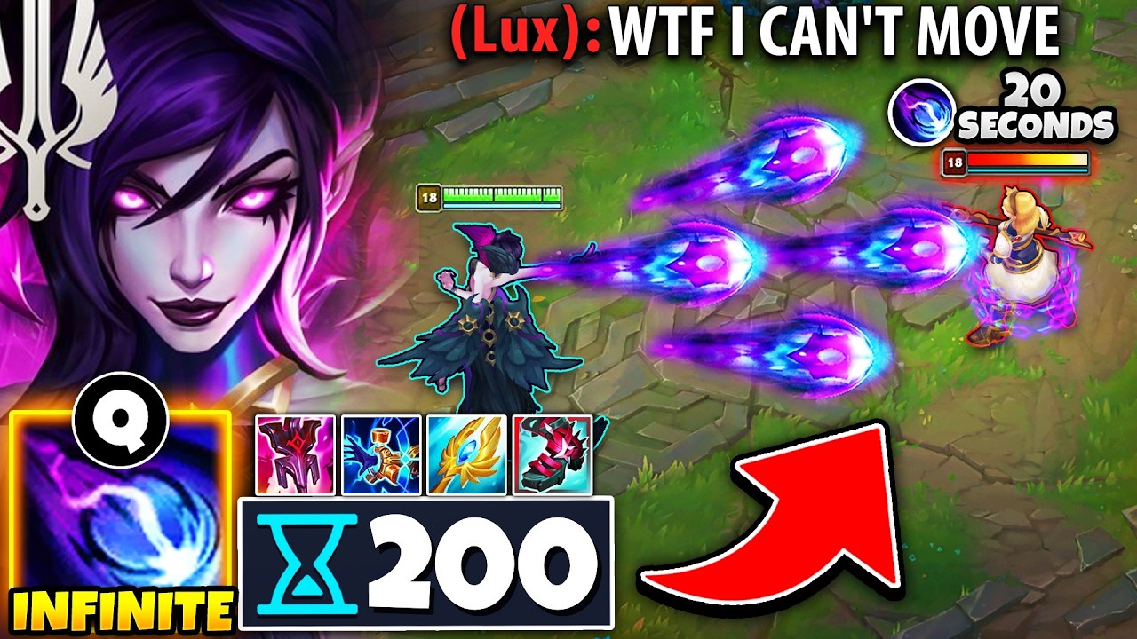 Morgana but I stack 200 Ability Haste and can root you forever (INFINITE Q CHAIN)