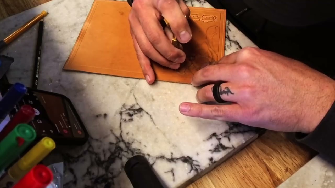 Making a Leather Notepad Cover.