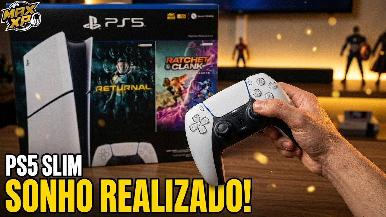PS5 Slim Digital – Unboxing Completo e Impressões!