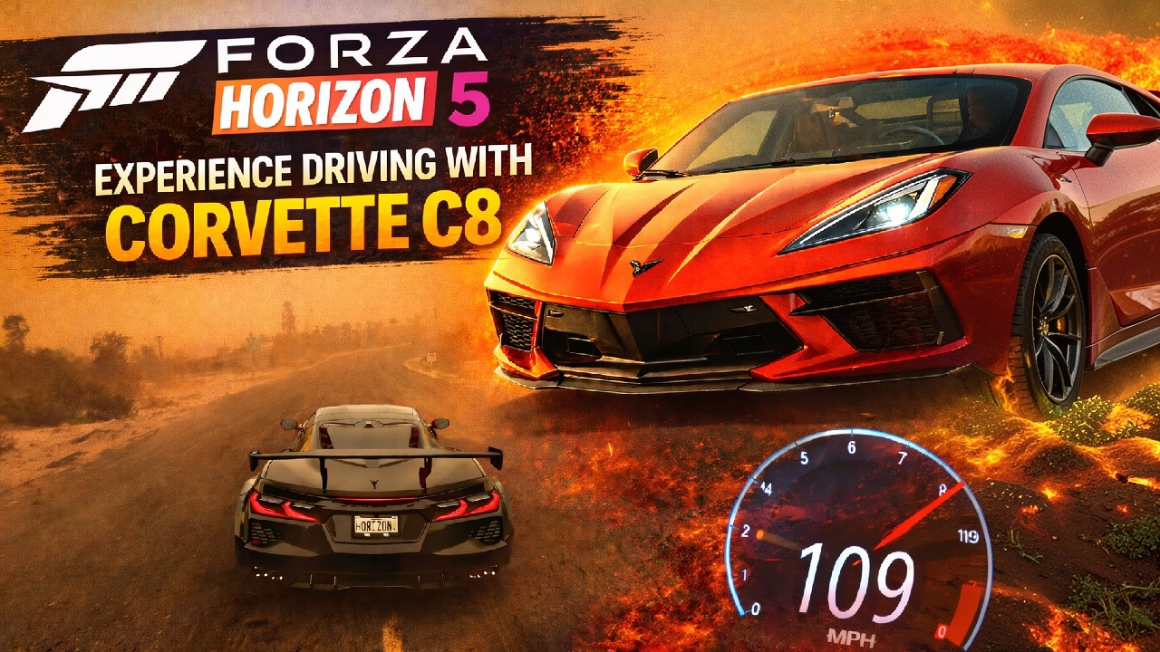 Forza Horizon 5 | Experience Driving the Corvette C8 at High Speed