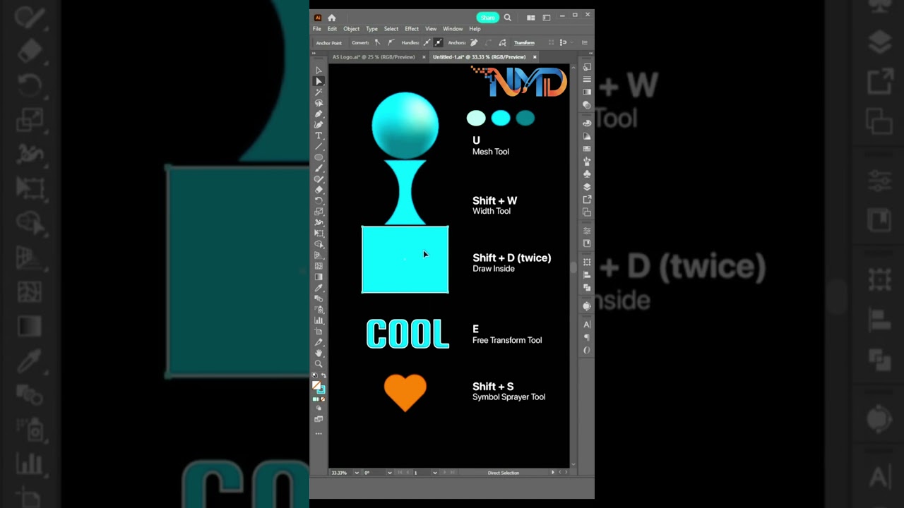 Adobe Illustrator Shortcuts Design 