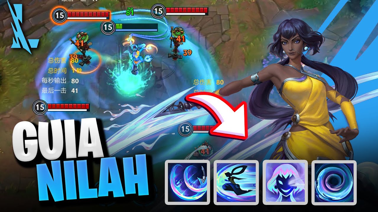 COMO JOGAR DE NILAH NO WILD RIFT! EXPLICAÇÃO DAS HABILIDADES