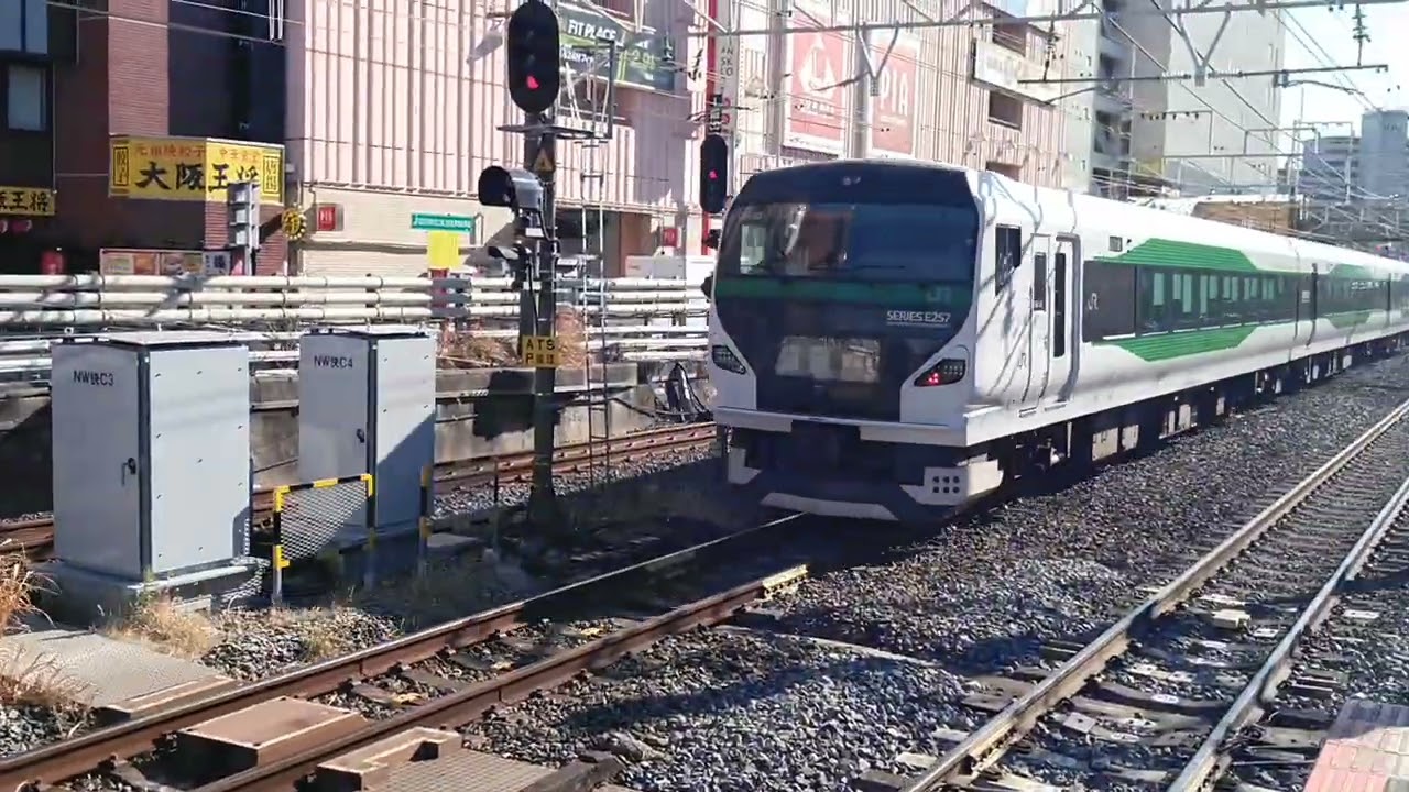 E257系5000番台OM-92編成初詣臨 津田沼2番線発車
