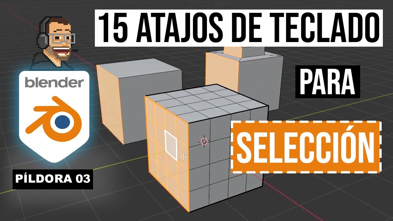 Vuélvete un PRO seleccionando en BLENDER 3D #blenderespañol #b3d