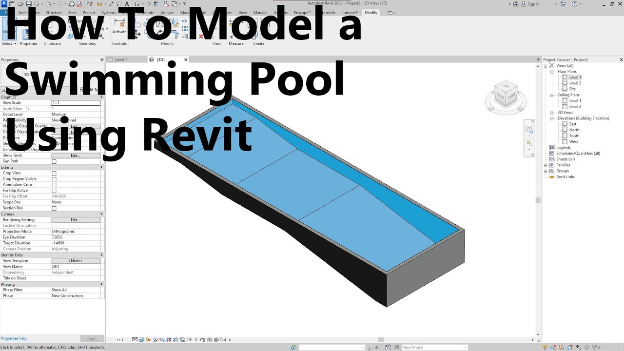 Как смоделировать бассейн с помощью Revit