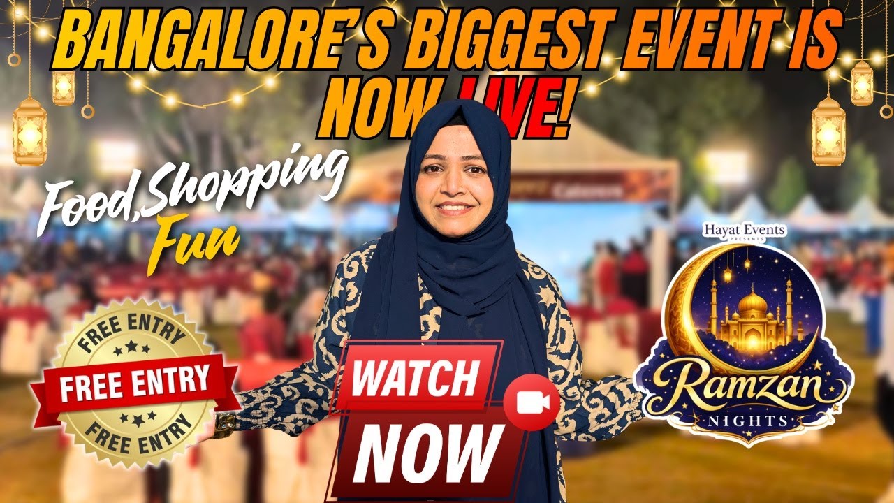 Bangalore's BIGGEST Ramzan Food & Shopping Exhibition 2026 at Sheesh Mahal | Ramdan Nights