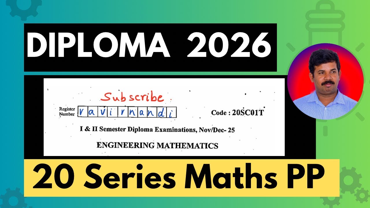 📚 Diploma 20SC01 Mathematics | December 2025 QP Solved | Passing Package by Ravi R Nandi 🚀