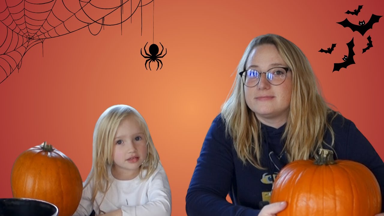 Græskar skæring med Eva