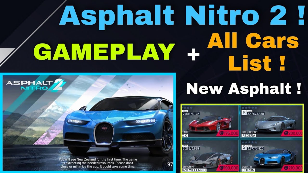 Asphalt Nitro 2 : Gameplay + All Cars List | All You Need To Know 🔥