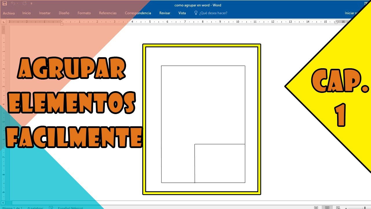 📝📋Como agrupar en WORD: imagenes, formas, cuadros de texto (TUTORIAL PASO A PASO 2020) - Capitulo 1