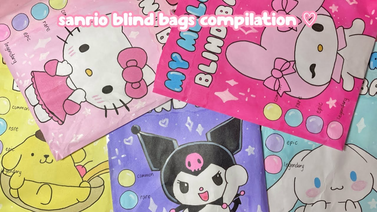 SANRIO blind bags compilation 🩷 | ASMR paper crafts | sanriolve