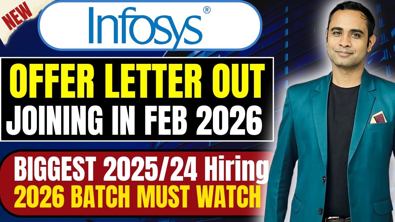 Infosys Offer Letter Released | Joining in Feb 2026 | Batch 2026 Must Watch | Biggest 2025/24 hiring