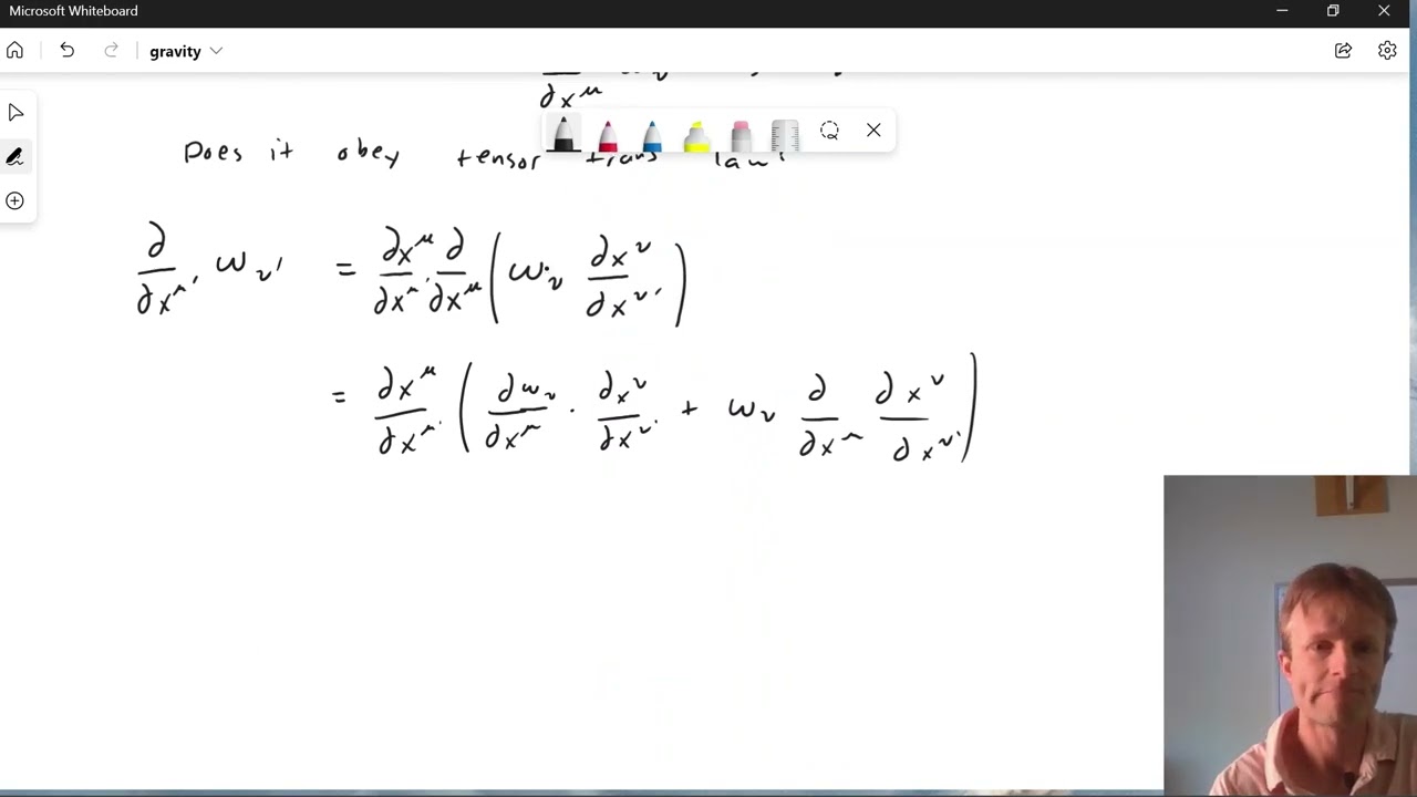 Partial derivative is not tensorial: Video 18 of General Relativity at UArizona with Sam Gralla