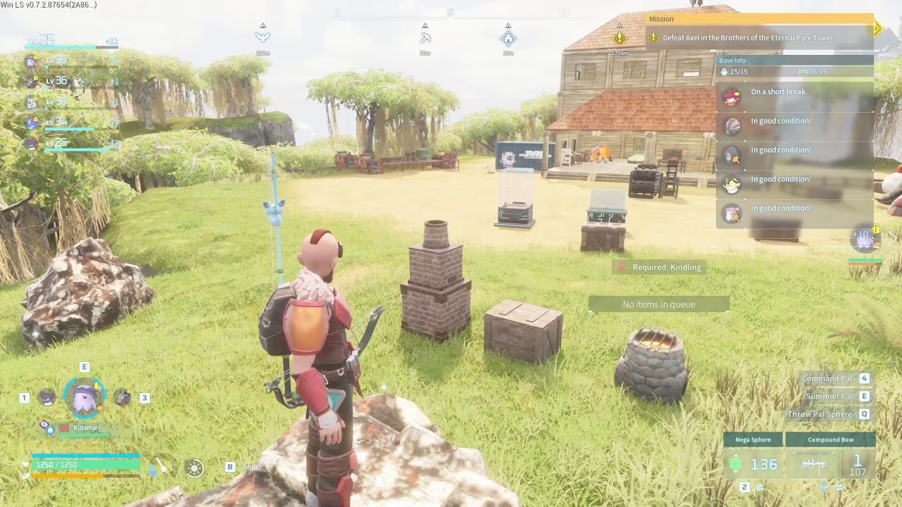 Taking a break in Palworld