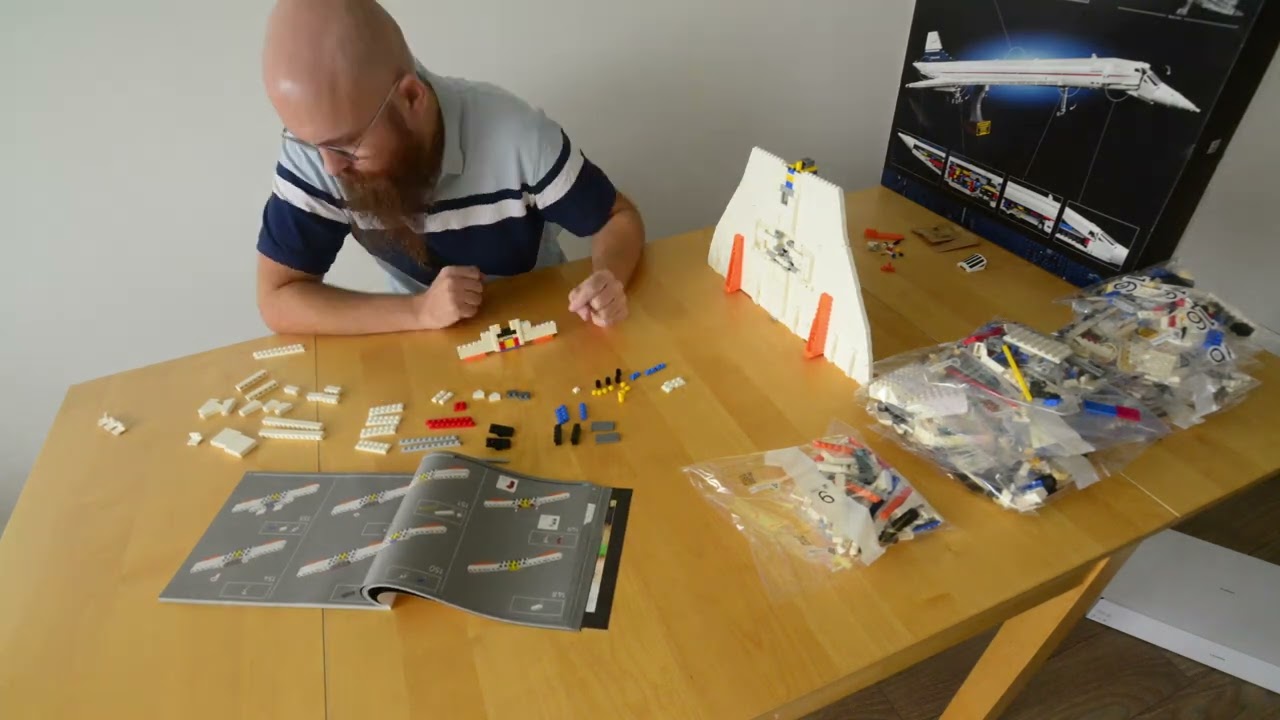 Lego Concorde build timelapse