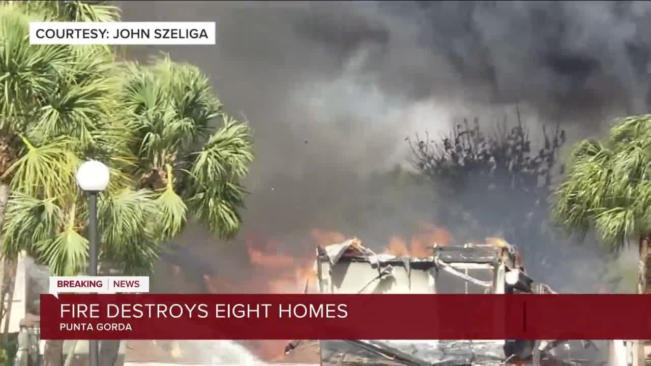 Punta Gorda fire destroys eight homes