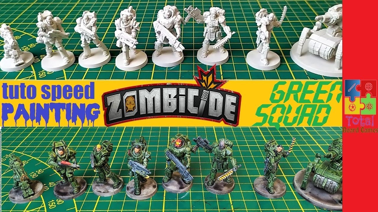 [ZOMBICIDE DARK SIDE] - HOW TO PAINT #02 / ALL the GREEN SQUAD