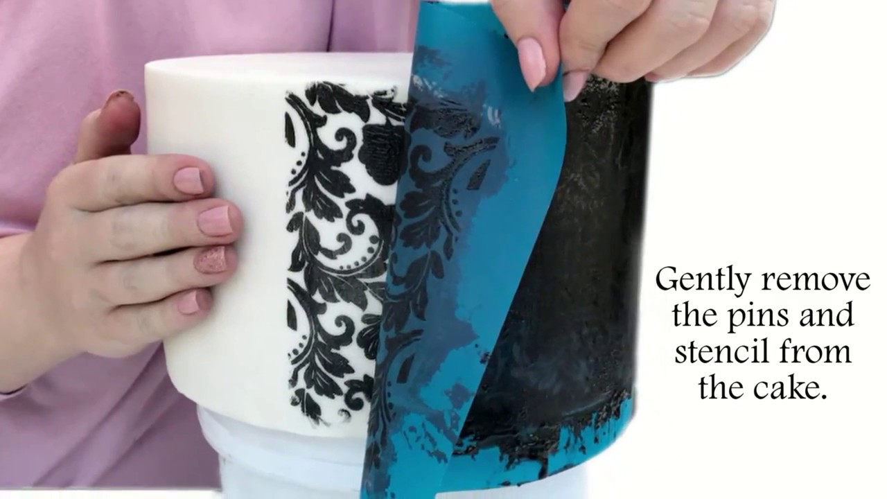 TUTORIAL  How to use Mesh Stencils a Cake