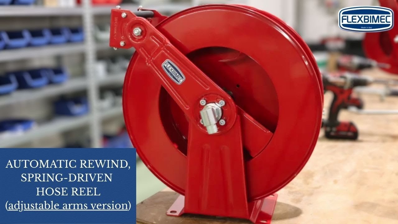 ADJUSTABLE ARMS HOSE REEL - HOW TO INSTALL, LOAD AND REPLACE HOSE SAFELY
