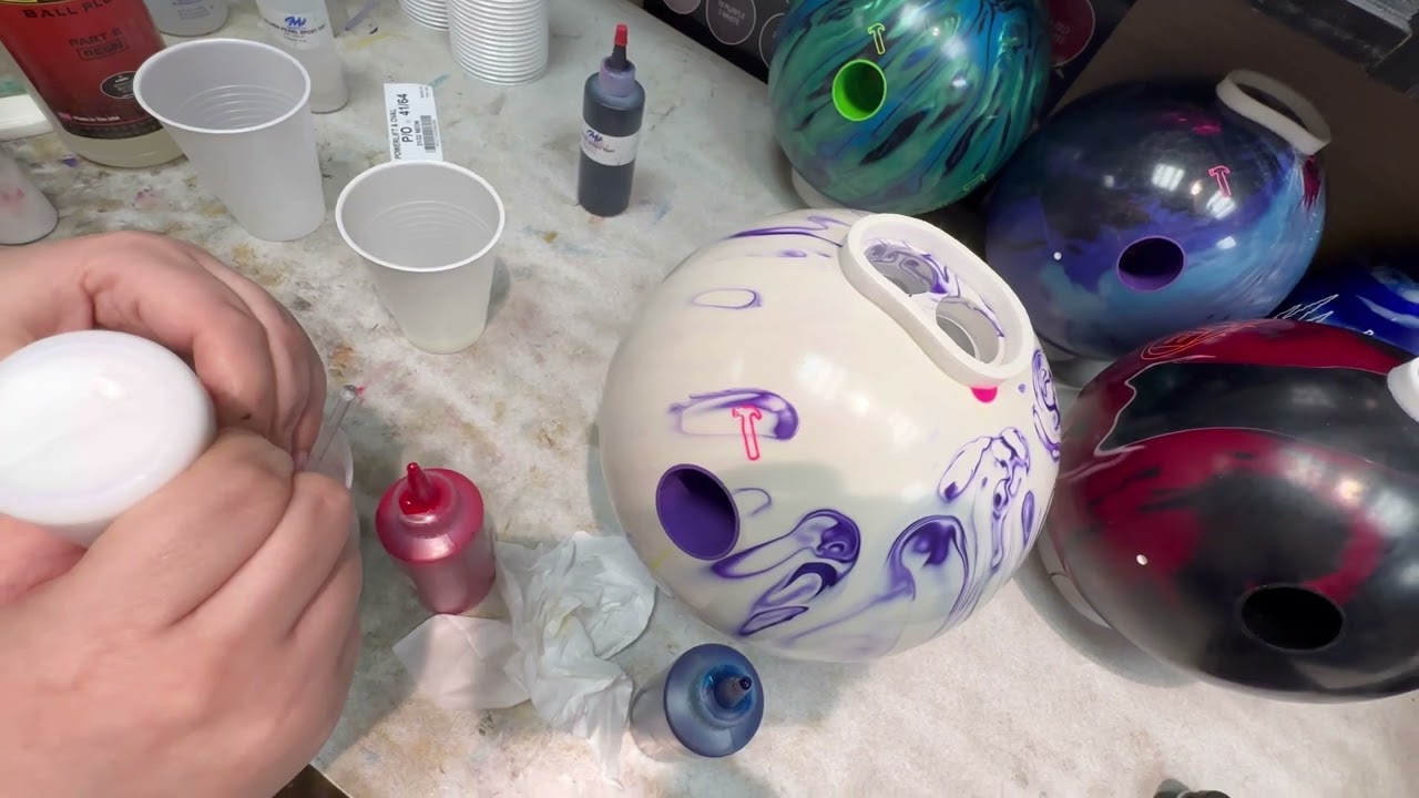 How we plug a white bowling ball. Lengthy video but informative.