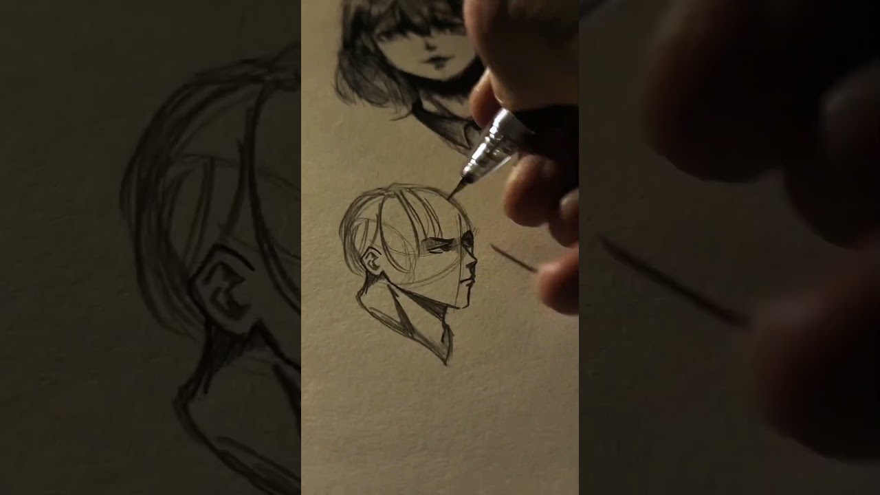 Learn to Draw a 3/4 Anime Face in Just 15 Seconds! | #art #drawing #shorts