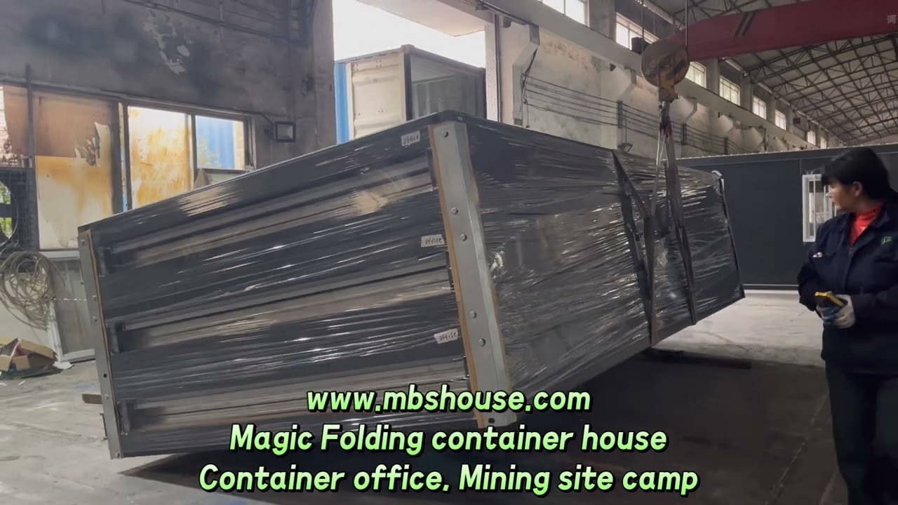 Popular China Magic Folding Container House , Container Office, Mining Site Camp Sale to Europe