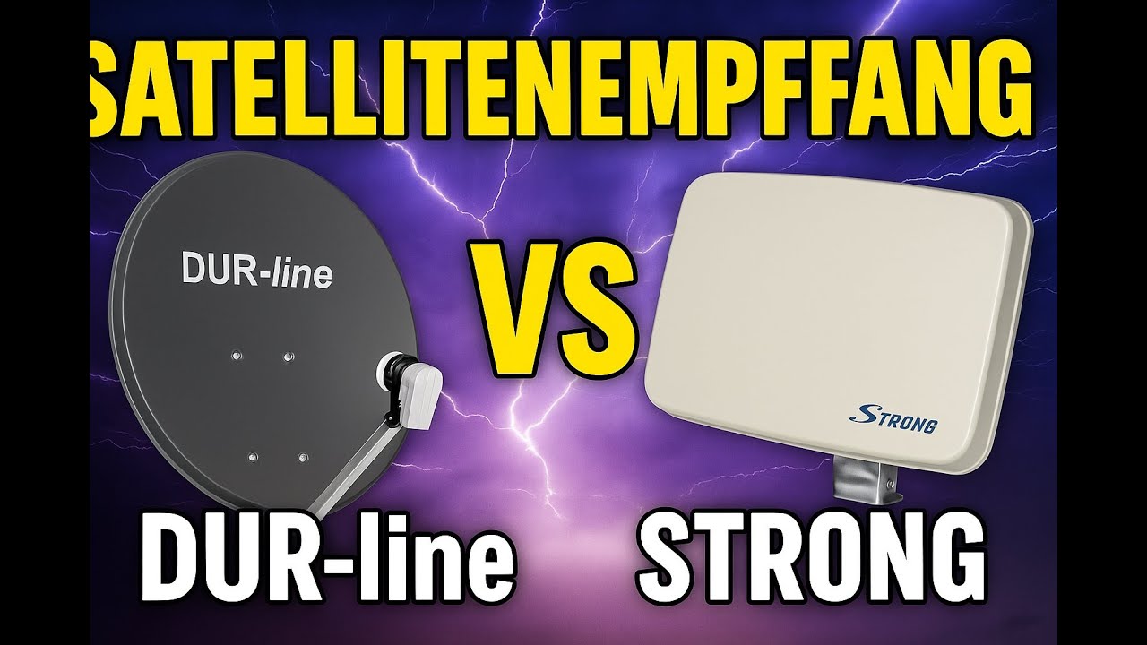 🚀 Episches Empfangs-Duell: DUR-line Satellitenschüsselvs. STRONG Flachantenne #satellite #fernsehen