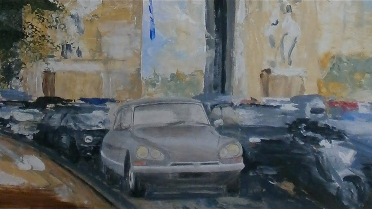 Stadtansicht mit Acryl malen - Study of a Cityscape (Paris Arc de Triomphe)