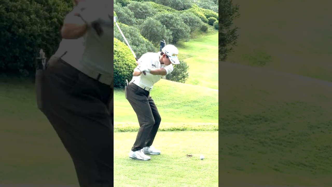 Akie Iwai: Laser Focus on a Par 3! Sharp and Precise Iron Strike 🎯✨