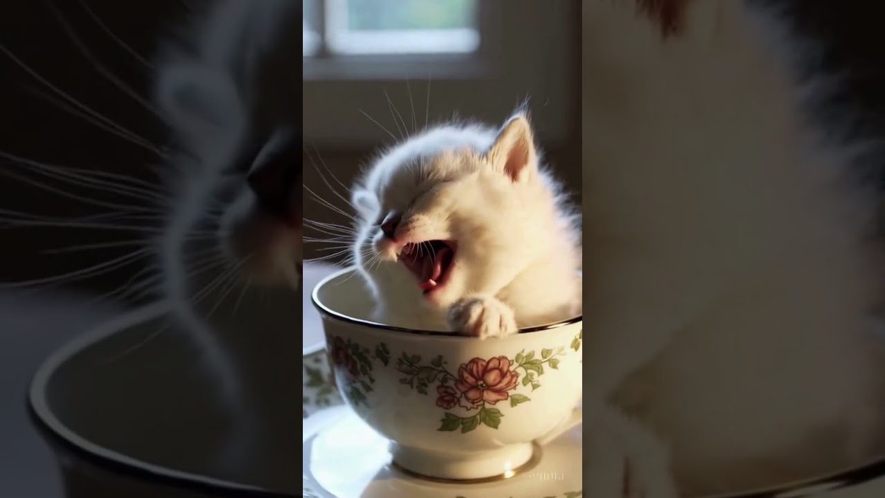 Cute Cat in Tea Cup  #cat