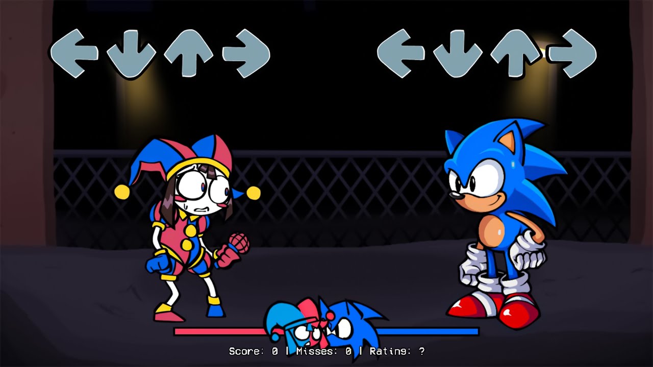 FNF NEW Amazing Digital Circus Episode 2 VS SONIC Characters Sings Headache | Digital Circus FNF